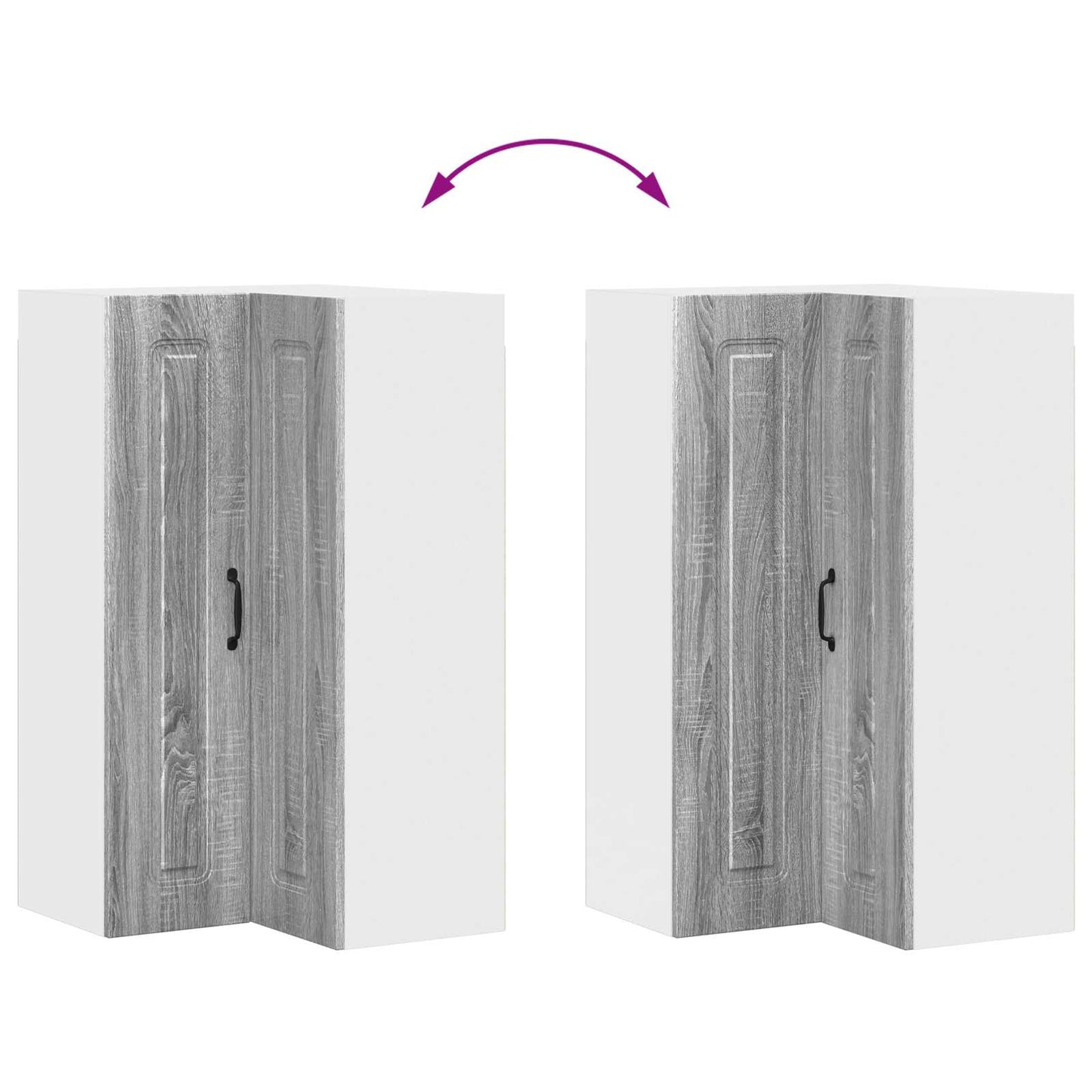 vidaXL Küchenschrank Kalmar Graues Sonoma 57 x 57 x 100 cm