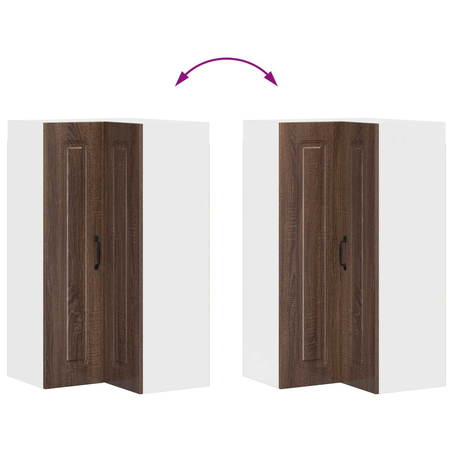 vidaXL Küchenschrank Kalmar Braun Eichen-Optik 57 x 57 x 100 cm