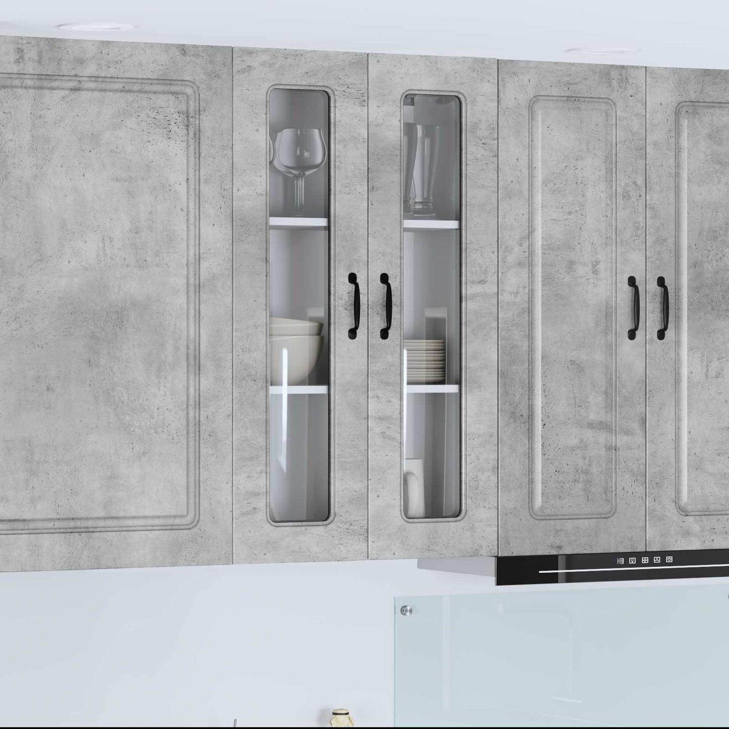 vidaXL Küchenschrank Kalmar Beton Grau 60 x 31 x 100 cm Holzwerkstoff