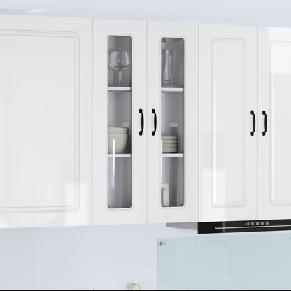 vidaXL Küchenschrank Kalmar Hochglanz Weiß 60 x 31 x 100 cm