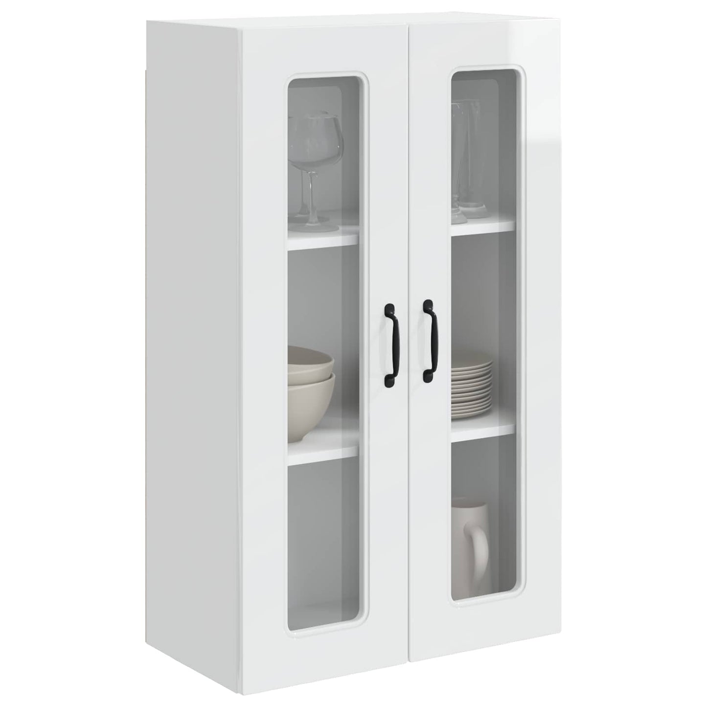 vidaXL Küchenschrank Kalmar Hochglanz Weiß 60 x 31 x 100 cm