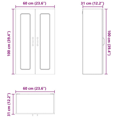 vidaXL Küchenschrank Kalmar Braun Eichen-Optik 60 x 31 x 100 cm
