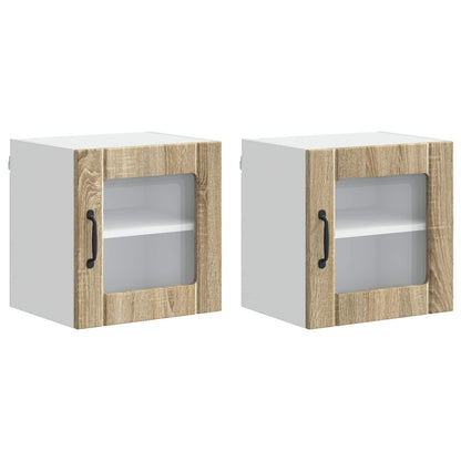 vidaXL Küchenschrank 2 pcs Sonoma-Eiche 40 x 31 x 40 cm Holzwerkstoff