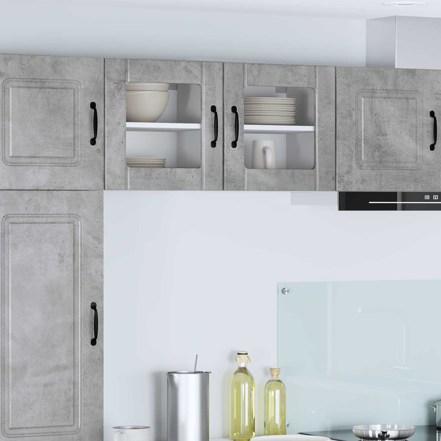 vidaXL Küchenschrank Lucca 2 pcs Beton Grau 40 x 31 x 40 cm
