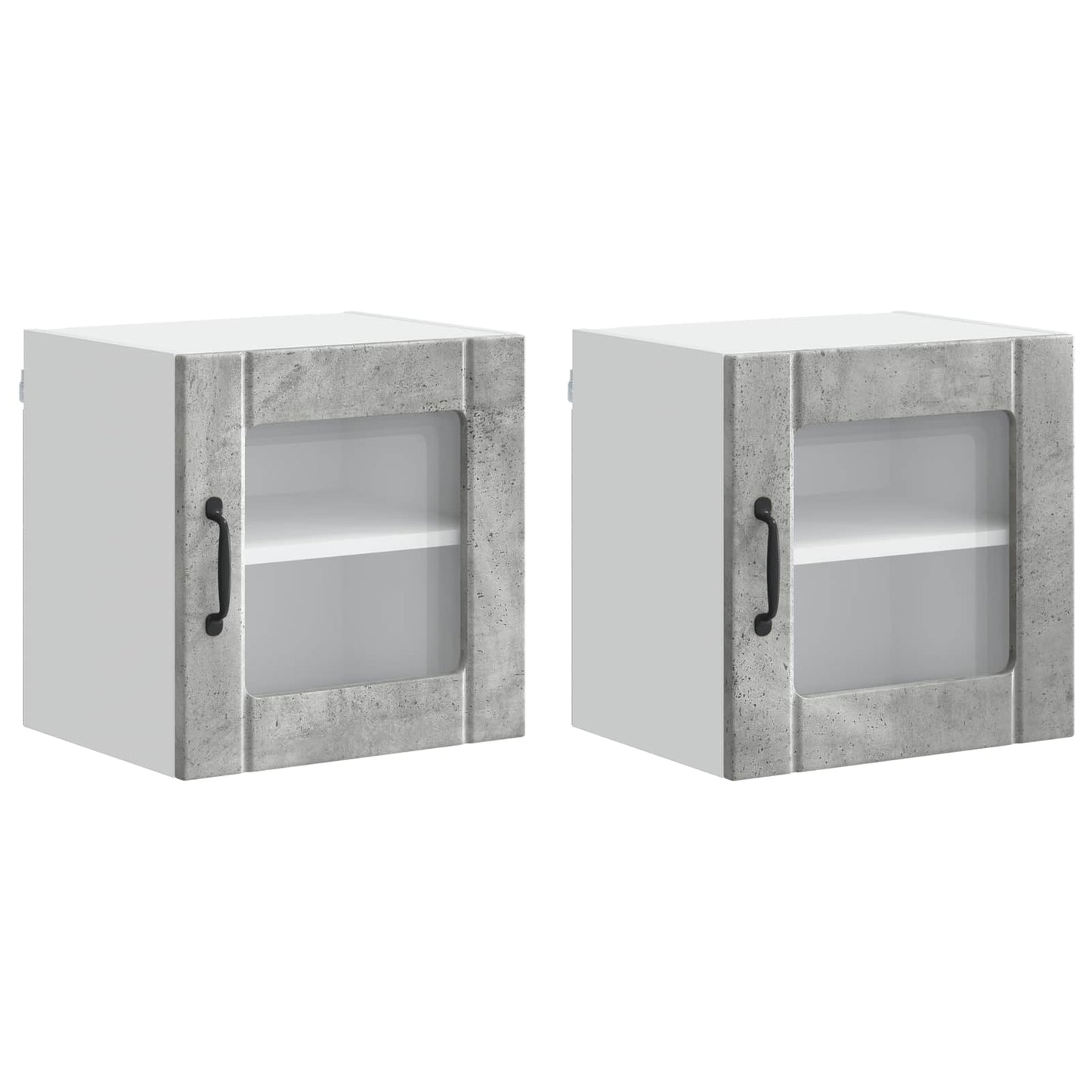 vidaXL Küchenschrank Lucca 2 pcs Beton Grau 40 x 31 x 40 cm