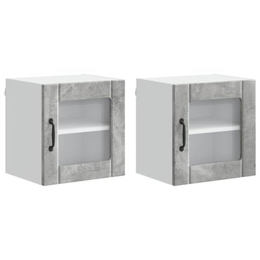 vidaXL Küchenschrank Lucca 2 pcs Beton Grau 40 x 31 x 40 cm