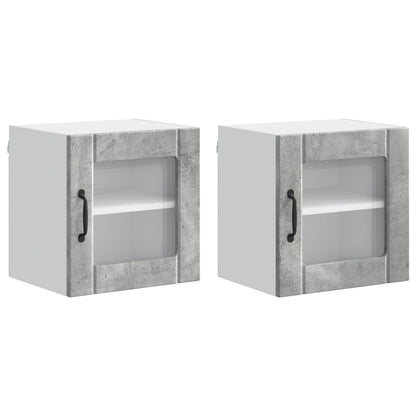 vidaXL Küchenschrank Lucca 2 pcs Beton Grau 40 x 31 x 40 cm