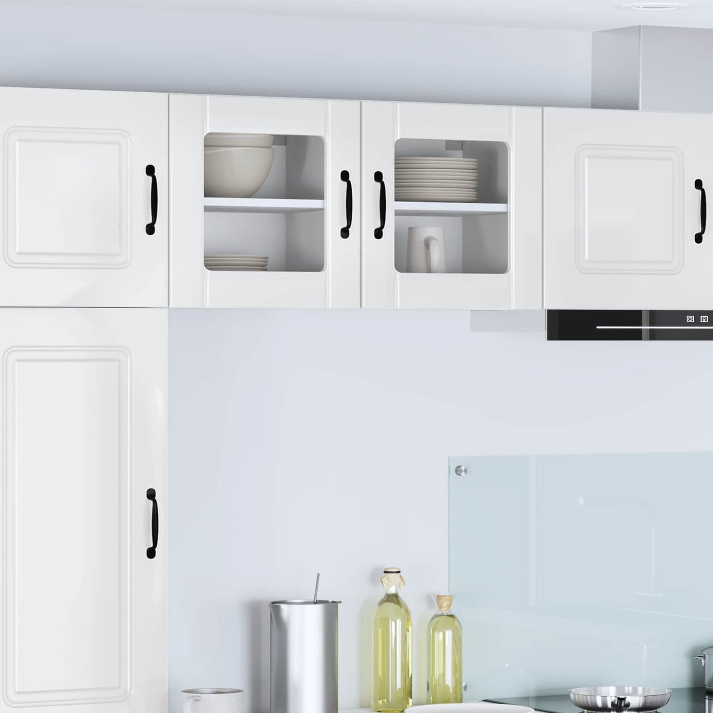 vidaXL Küchenschrank 2 pcs Hochglanz Weiß 40 x 31 x 40 cm