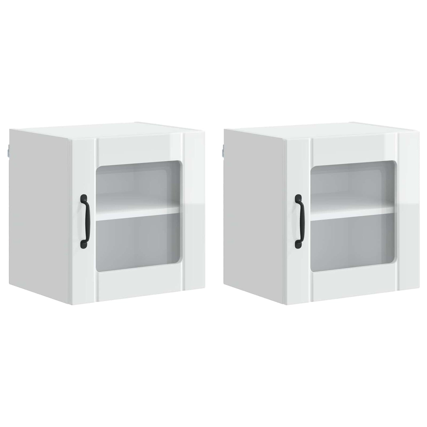 vidaXL Küchenschrank 2 pcs Hochglanz Weiß 40 x 31 x 40 cm