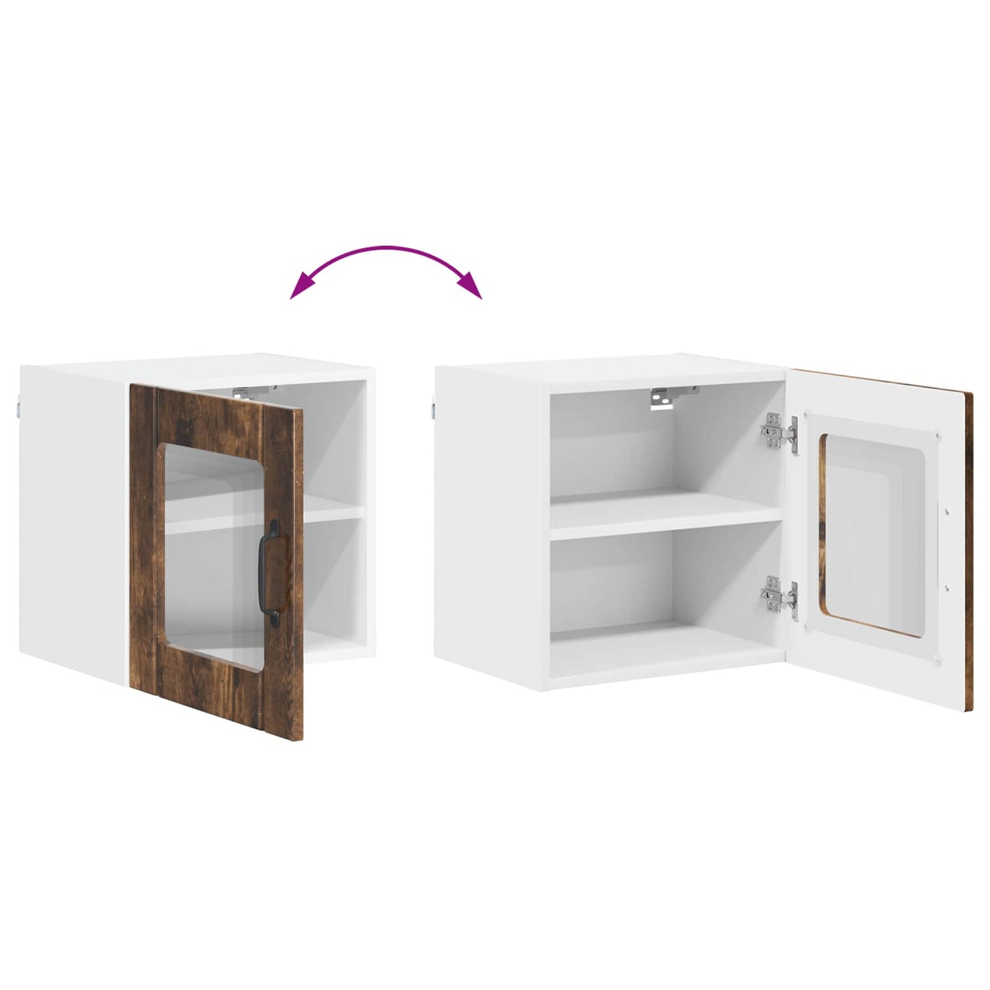 vidaXL Küchenschrank 2 pcs Geräucherte Eiche 40 x 31 x 40 cm