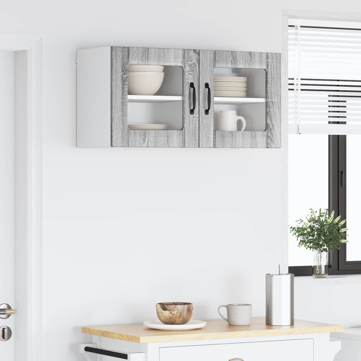 vidaXL Küchenschrank 2 pcs Graues Sonoma 40 x 31 x 40 cm Holzwerkstoff