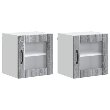 vidaXL Küchenschrank 2 pcs Graues Sonoma 40 x 31 x 40 cm Holzwerkstoff