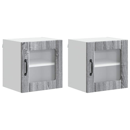 vidaXL Küchenschrank 2 pcs Graues Sonoma 40 x 31 x 40 cm Holzwerkstoff