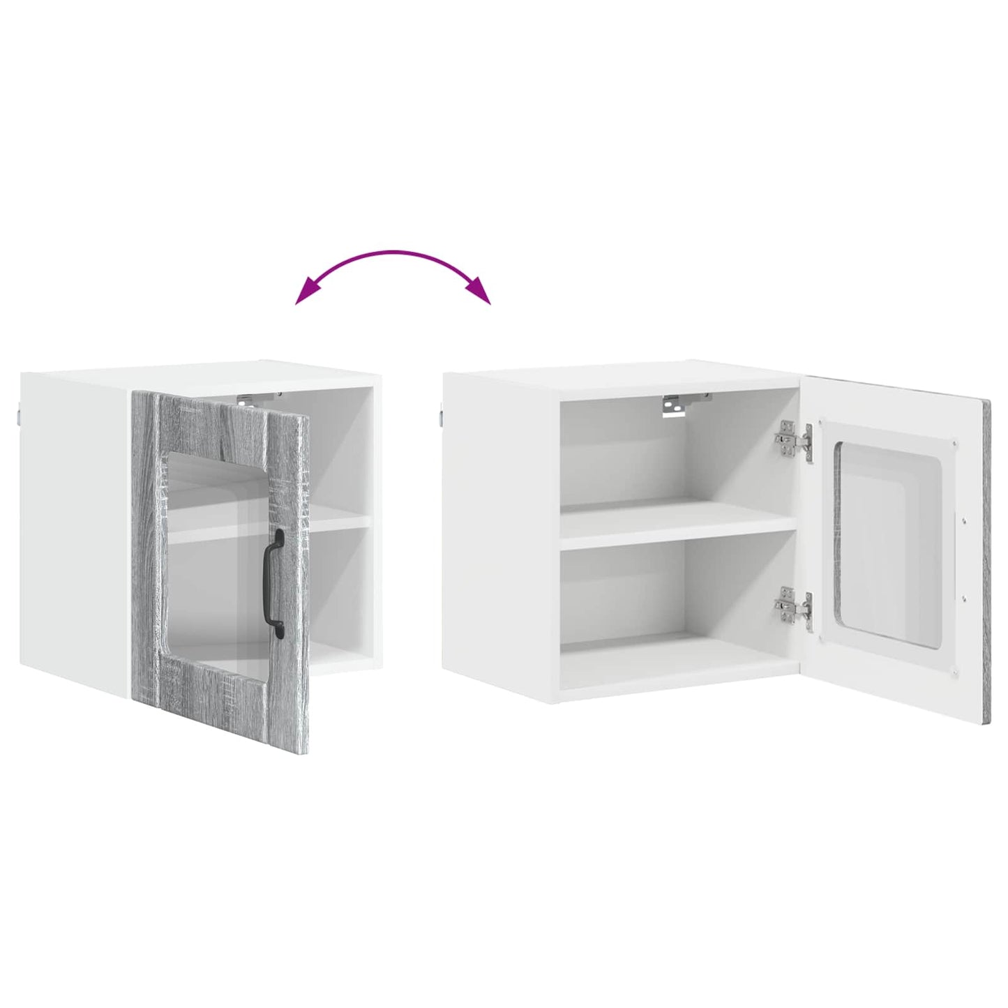 vidaXL Küchenschrank 2 pcs Graues Sonoma 40 x 31 x 40 cm Holzwerkstoff