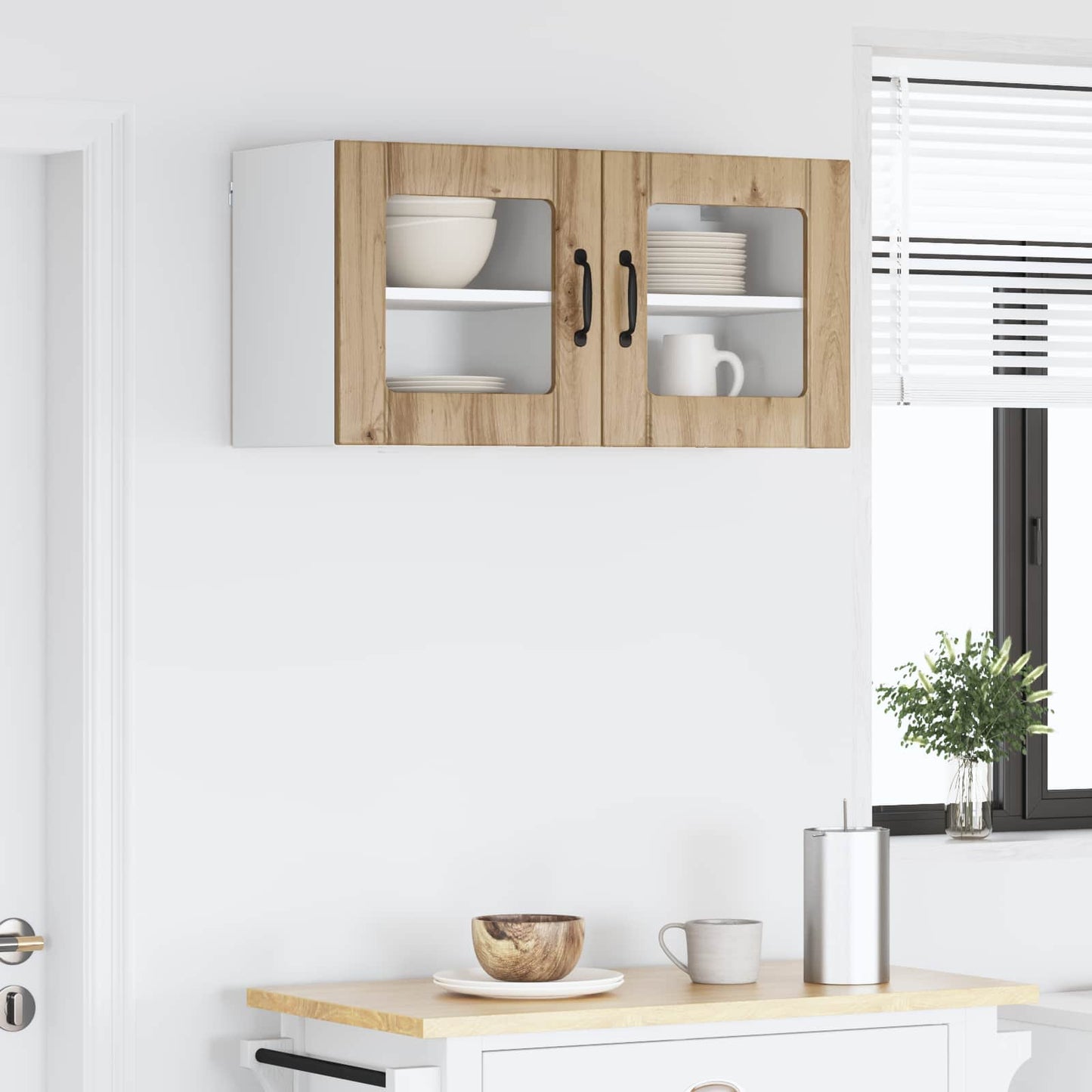 vidaXL Küchenschrank 2 pcs Artisan-Eiche 40 x 31 x 40 cm Holzwerkstoff