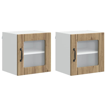 vidaXL Küchenschrank 2 pcs Artisan-Eiche 40 x 31 x 40 cm Holzwerkstoff