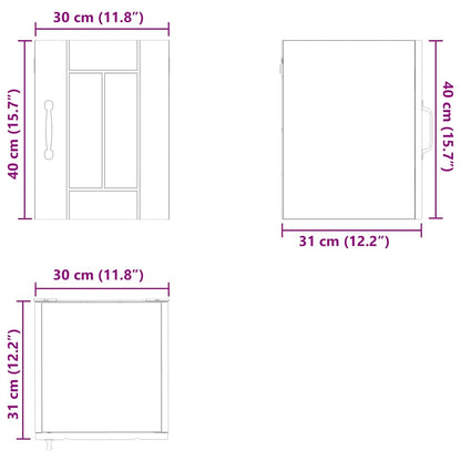 vidaXL Küchenschrank Weiß 30 x 31 x 40 cm Holzwerkstoff