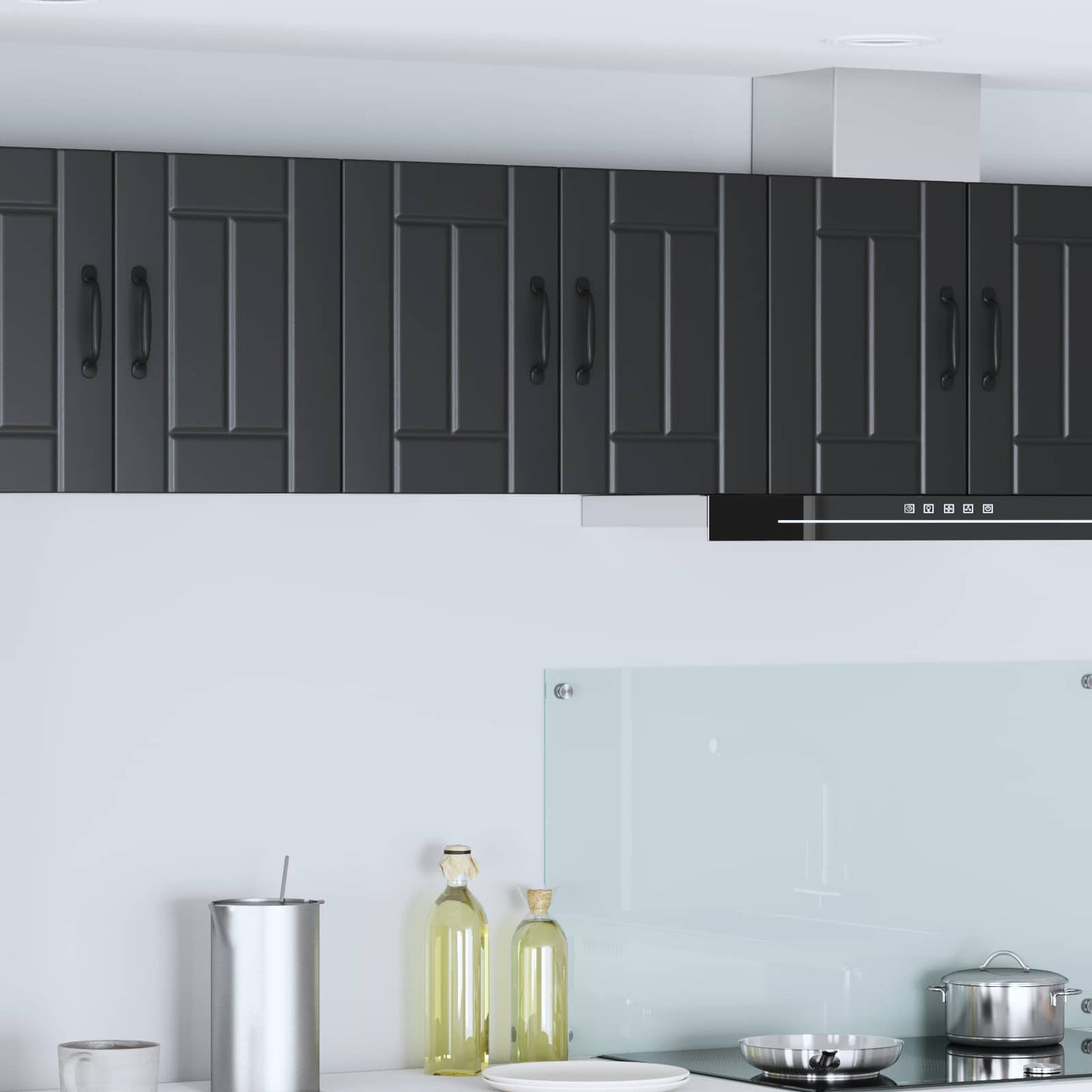 vidaXL Küchenschrank 2 pcs Schwarz 30 x 31 x 40 cm Holzwerkstoff