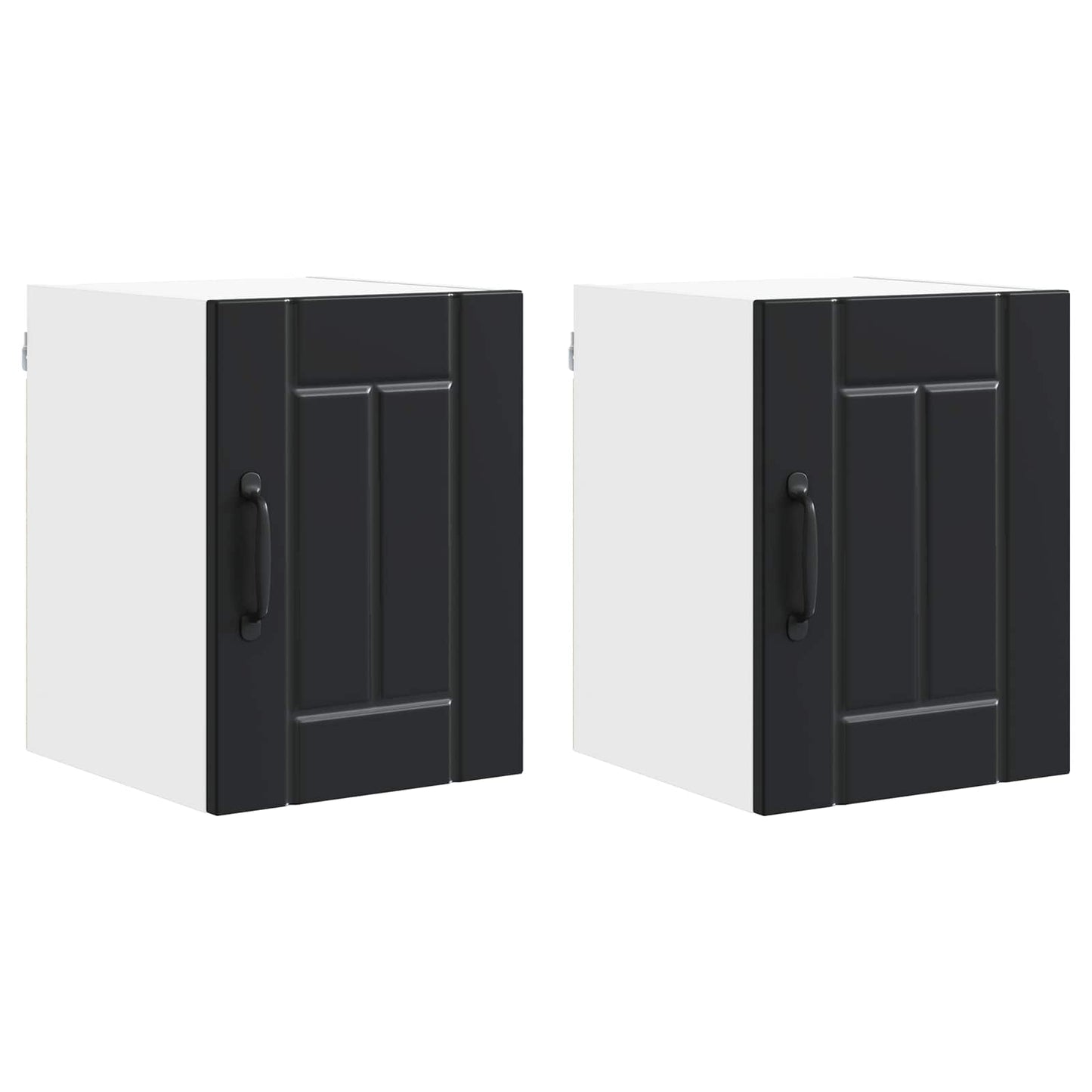 vidaXL Küchenschrank 2 pcs Schwarz 30 x 31 x 40 cm Holzwerkstoff