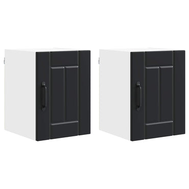 vidaXL Küchenschrank 2 pcs Schwarz 30 x 31 x 40 cm Holzwerkstoff
