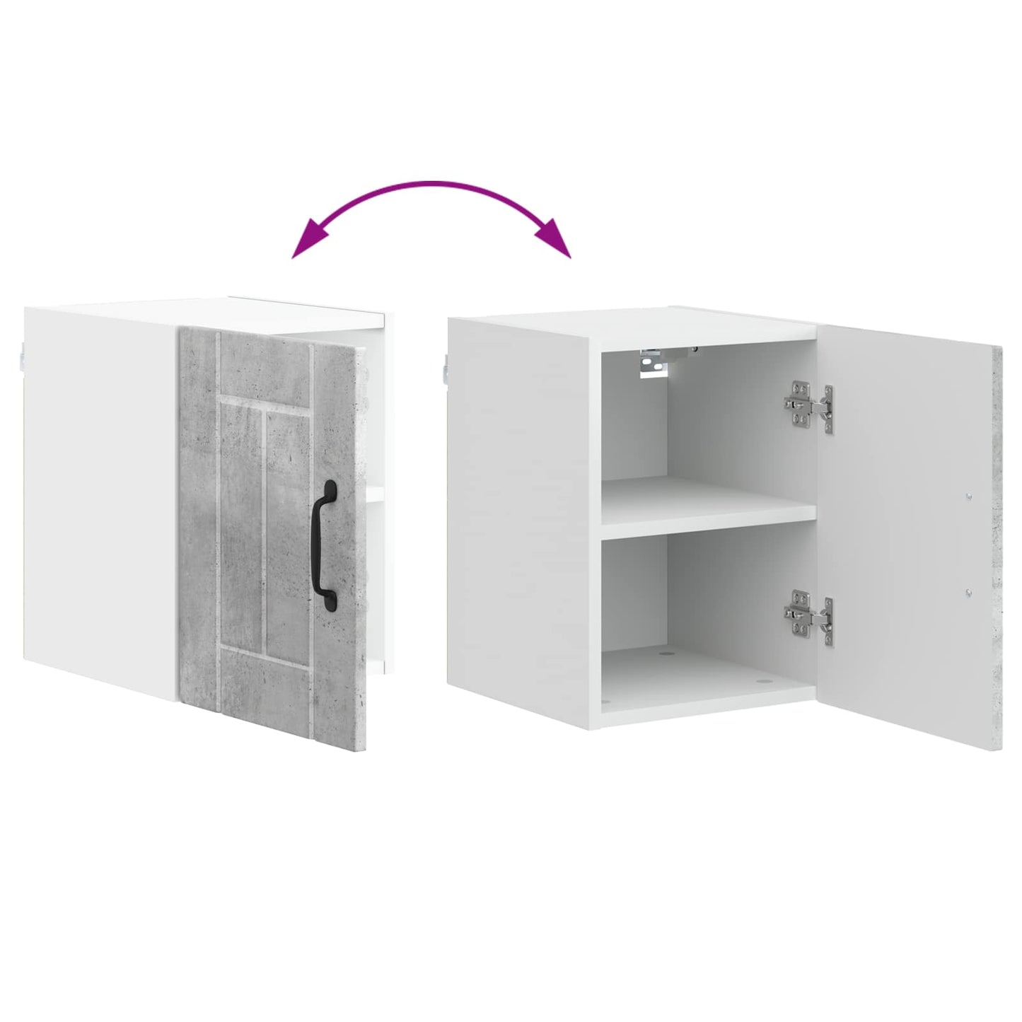 vidaXL Küchenschrank Lucca 2 pcs Beton Grau 30 x 31 x 40 cm