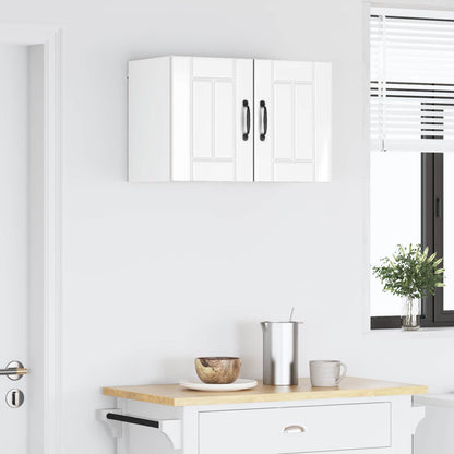 vidaXL Küchenschrank 2 pcs Hochglanz Weiß 30 x 31 x 40 cm