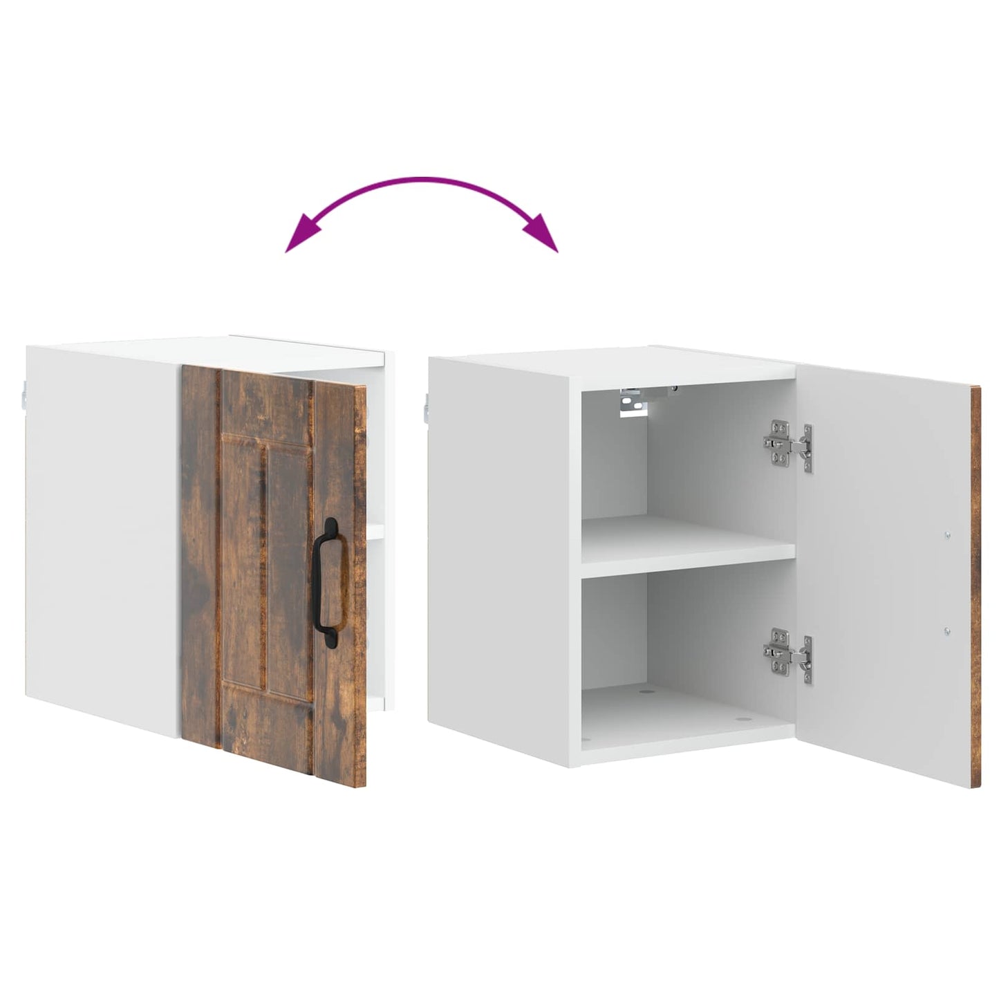 vidaXL Küchenschrank 2 pcs Geräucherte Eiche 30 x 31 x 40 cm