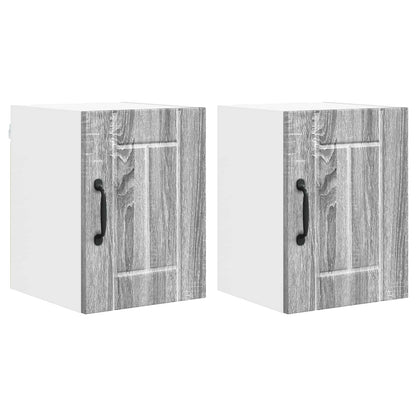 vidaXL Küchenschrank 2 pcs Graues Sonoma 30 x 31 x 40 cm Holzwerkstoff