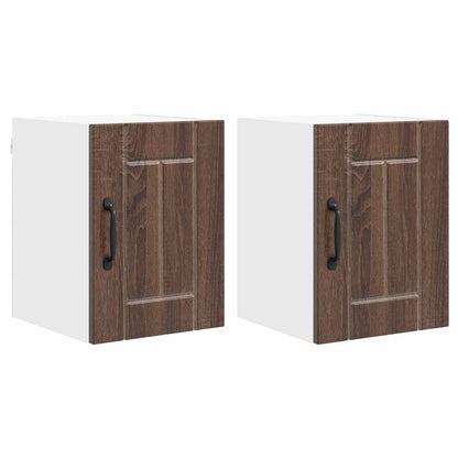 vidaXL Küchenschrank 2 pcs Braun Eichen-Optik 30 x 31 x 40 cm