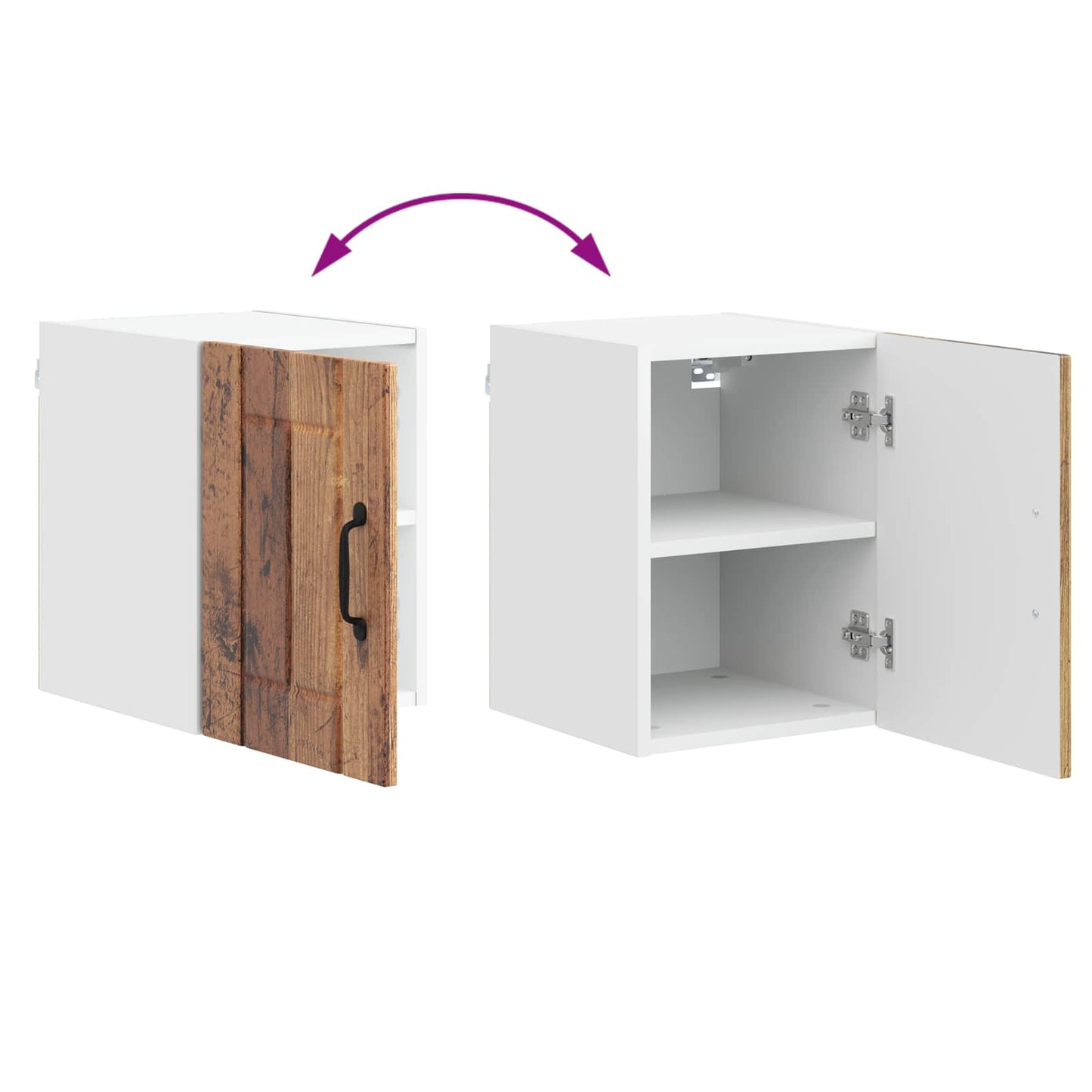 vidaXL Küchenschrank 2 pcs Altholz 30 x 31 x 40 cm Holzwerkstoff