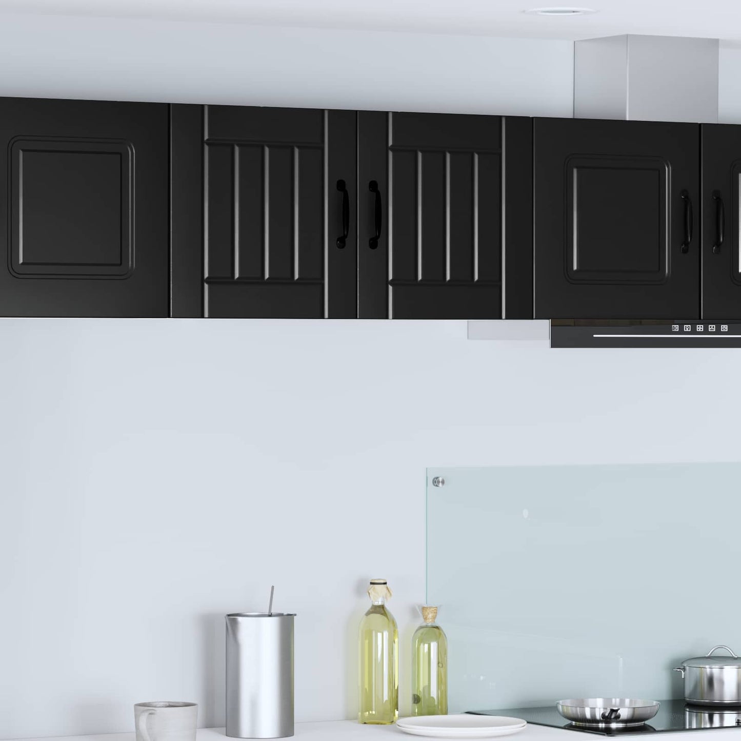 vidaXL Küchenschrank 2 pcs Schwarz 40 x 31 x 40 cm Holzwerkstoff