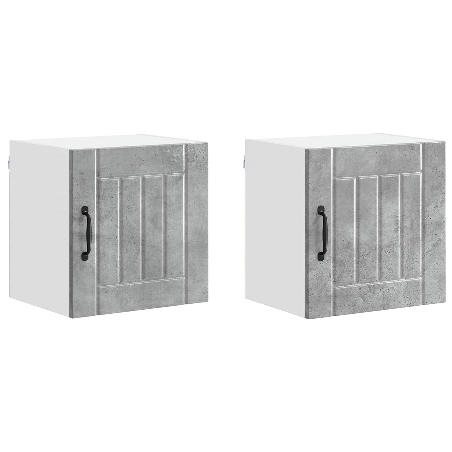 vidaXL Küchenschrank Lucca 2 pcs Beton Grau 40 x 31 x 40 cm