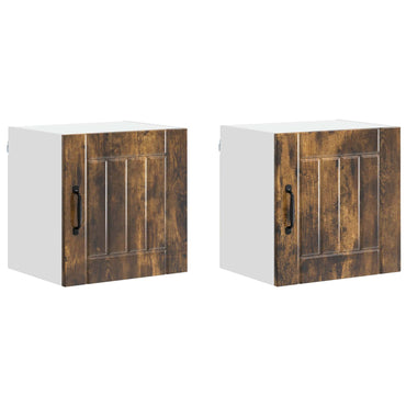 vidaXL Küchenschrank 2 pcs Geräucherte Eiche 40 x 31 x 40 cm