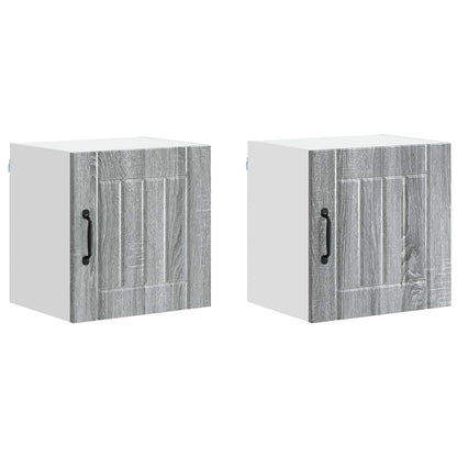 vidaXL Küchenschrank 2 pcs Graues Sonoma 40 x 31 x 40 cm Holzwerkstoff