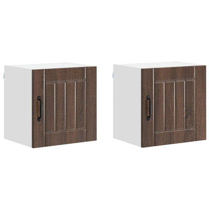 Küchenschrank 2 pcs Braun Eichen-Optik 40 x 31 x 40 cm
