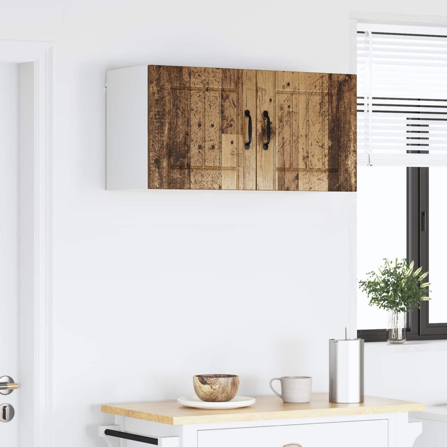 vidaXL Küchenschrank 2 pcs Altholz 40 x 31 x 40 cm Holzwerkstoff