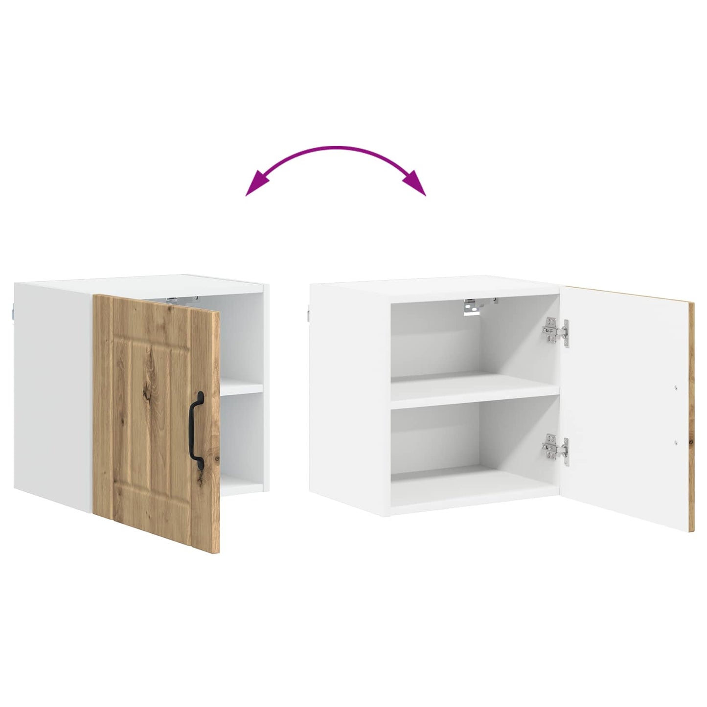 vidaXL Küchenschrank 2 pcs Artisan-Eiche 40 x 31 x 40 cm Holzwerkstoff