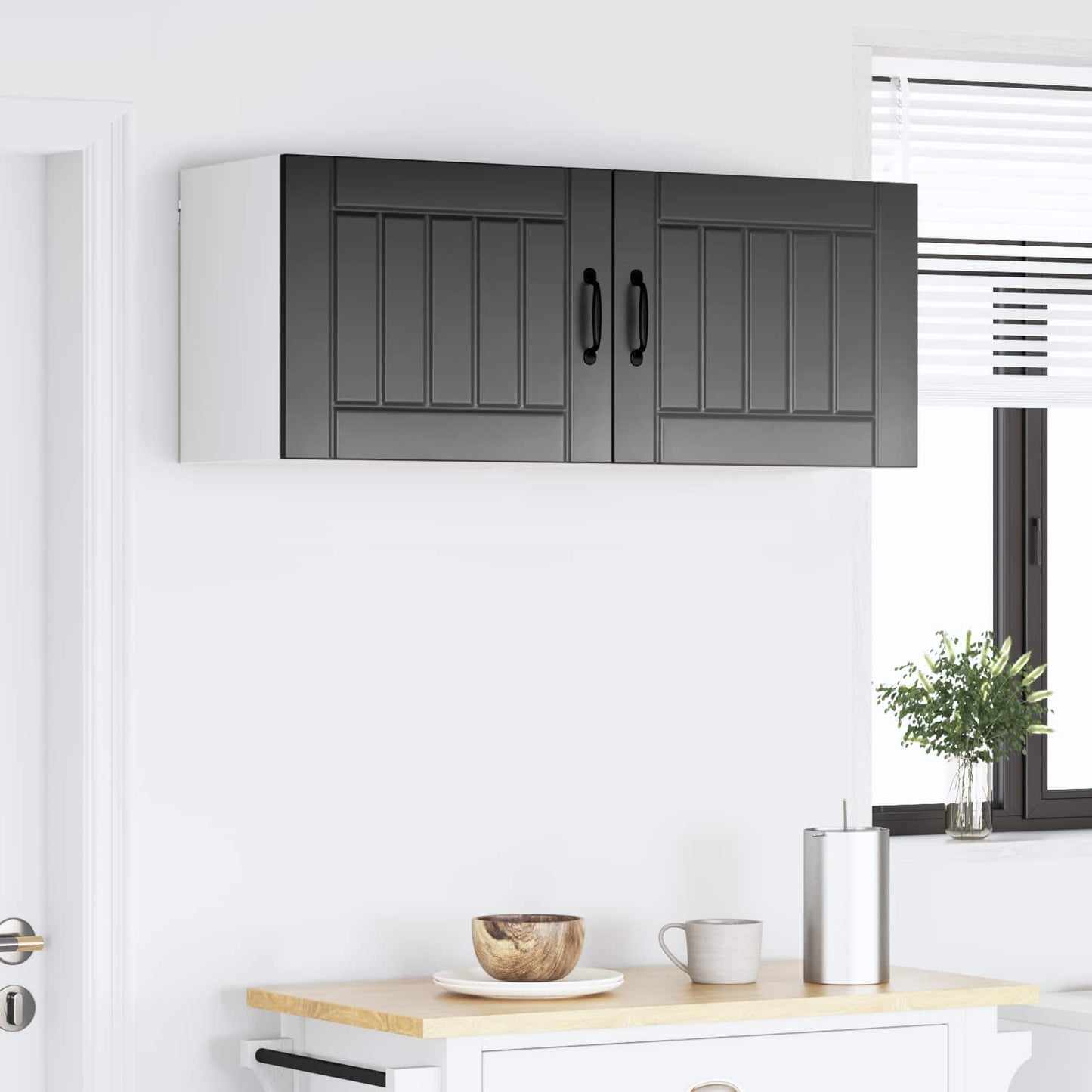 vidaXL Küchenschrank 2 pcs Schwarz 50 x 31 x 40 cm Holzwerkstoff