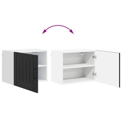vidaXL Küchenschrank 2 pcs Schwarz 50 x 31 x 40 cm Holzwerkstoff