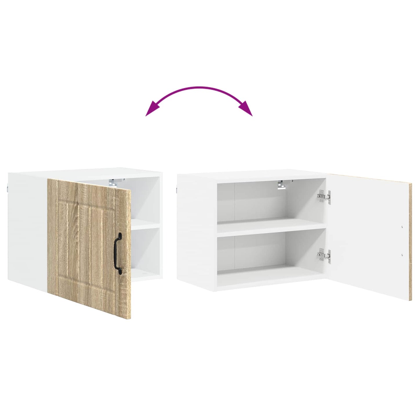 vidaXL Küchenschrank 2 pcs Sonoma-Eiche 50 x 31 x 40 cm Holzwerkstoff