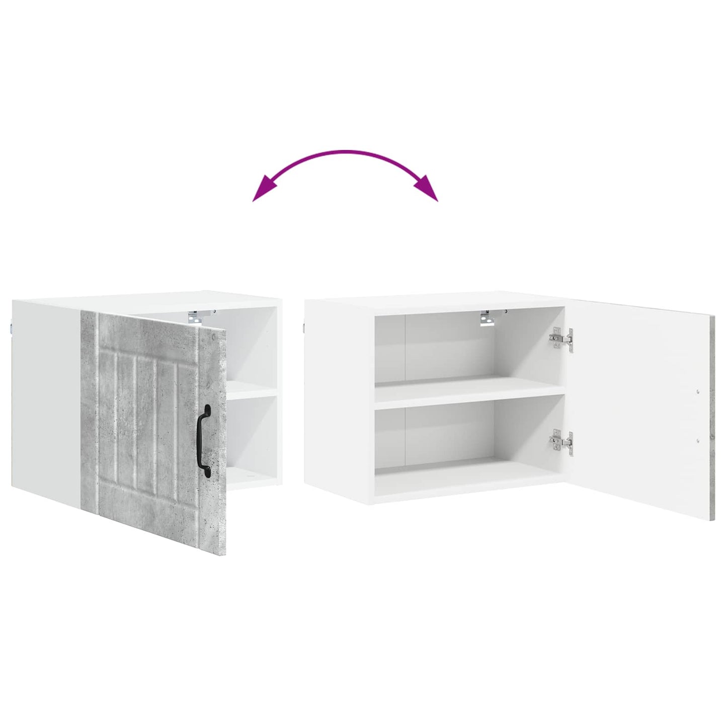 vidaXL Küchenschrank Lucca Beton Grau 50 x 31 x 40 cm Holzwerkstoff