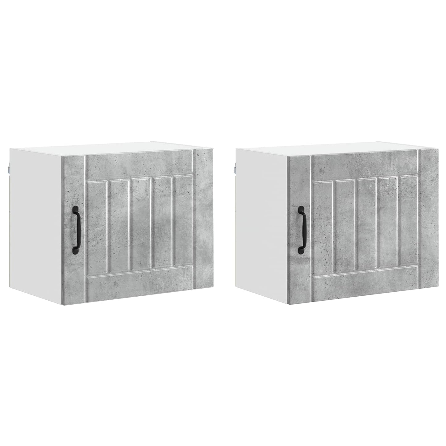 vidaXL Küchenschrank Lucca 2 pcs Beton Grau 50 x 31 x 40 cm