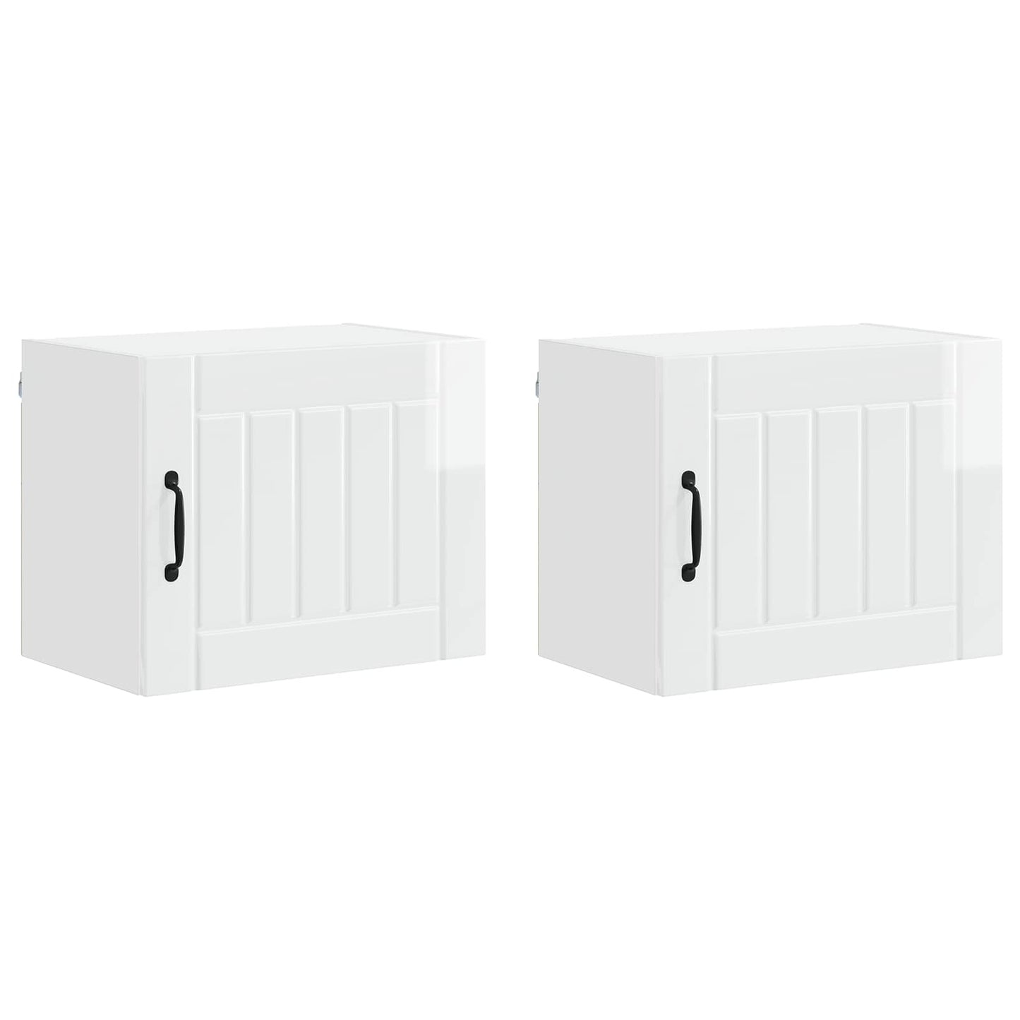 vidaXL Küchenschrank 2 pcs Hochglanz Weiß 50 x 31 x 40 cm