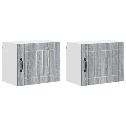 vidaXL Küchenschrank 2 pcs Graues Sonoma 50 x 31 x 40 cm Holzwerkstoff