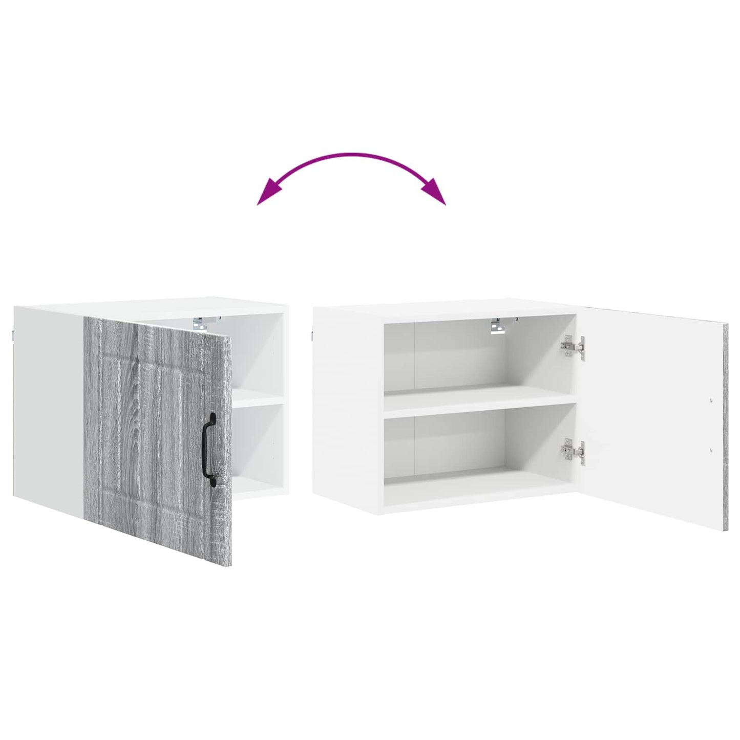 vidaXL Küchenschrank 2 pcs Graues Sonoma 50 x 31 x 40 cm Holzwerkstoff
