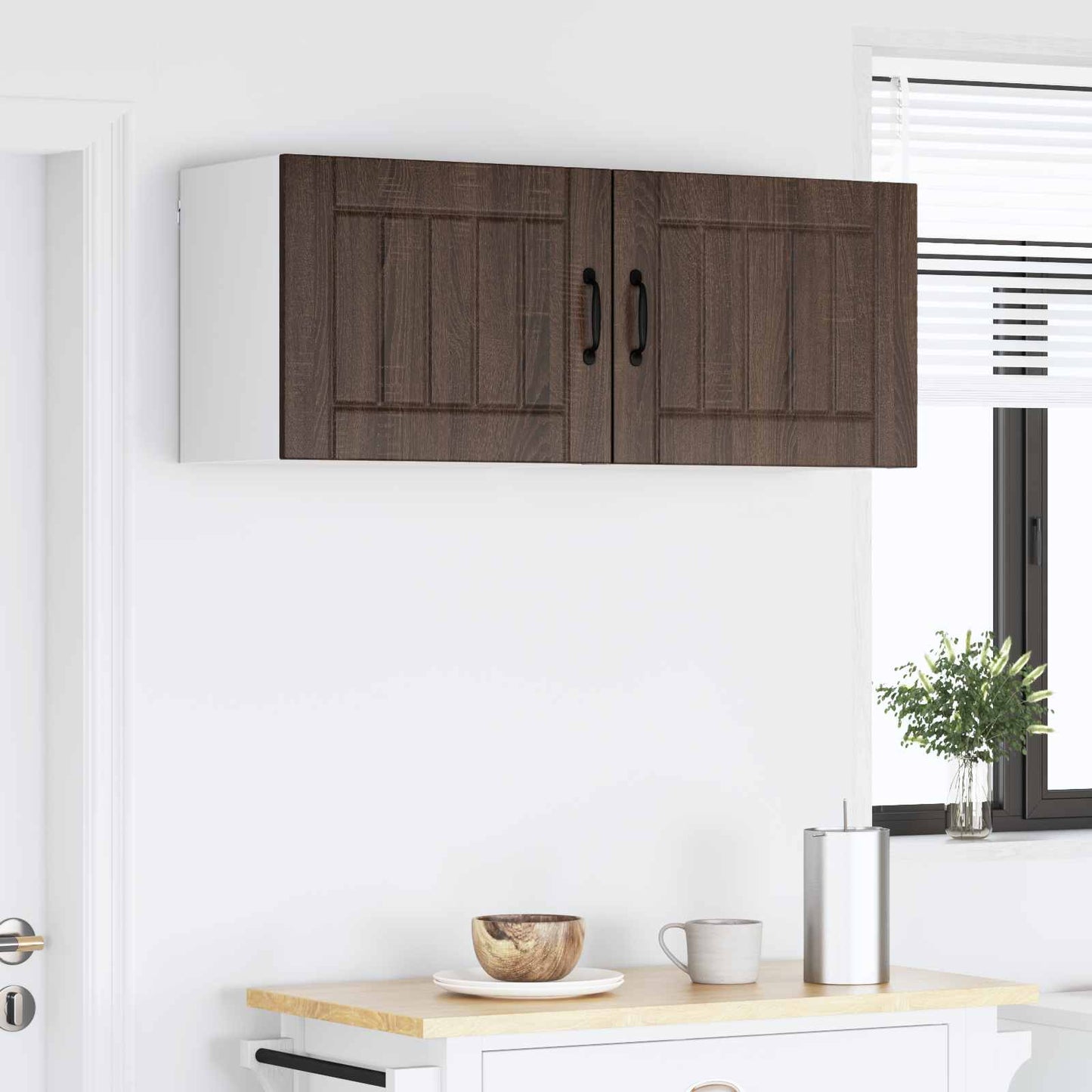 vidaXL Küchenschrank 2 pcs Braun Eichen-Optik 50 x 31 x 40 cm