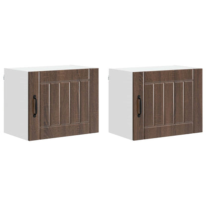 vidaXL Küchenschrank 2 pcs Braun Eichen-Optik 50 x 31 x 40 cm
