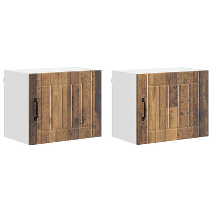 vidaXL Küchenschrank 2 pcs Altholz 50 x 31 x 40 cm Holzwerkstoff