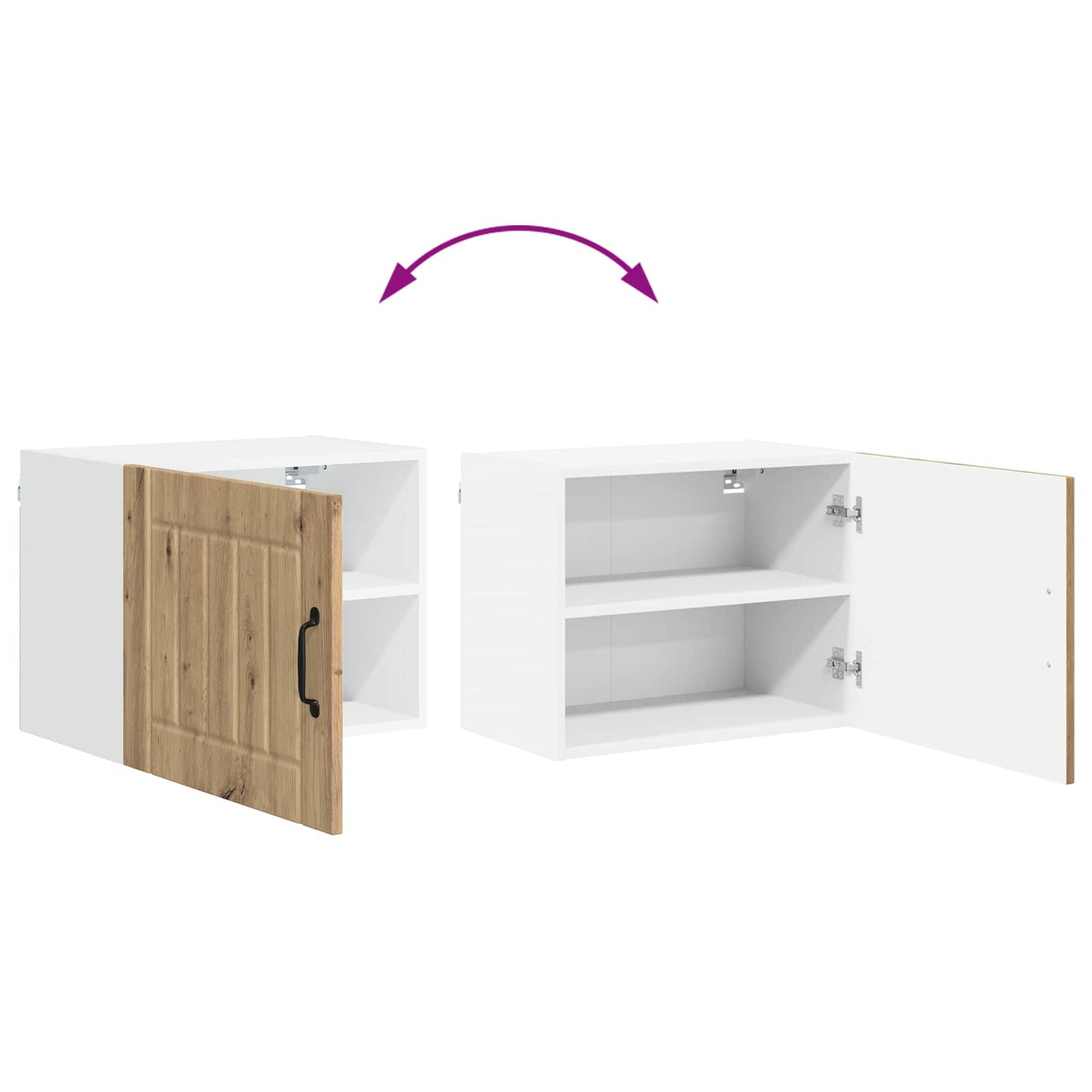vidaXL Küchenschrank 2 pcs Artisan-Eiche 50 x 31 x 40 cm Holzwerkstoff
