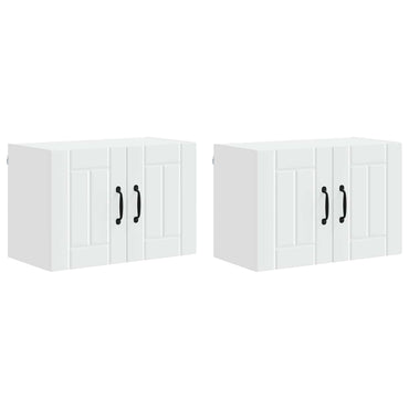 vidaXL Küchenschrank 2 pcs Weiß 60 x 31 x 40 cm Holzwerkstoff